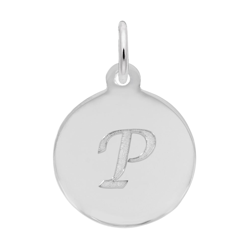 PETITE INITIAL DISC - SCRIPT P Mees Jewelry Chillicothe, OH