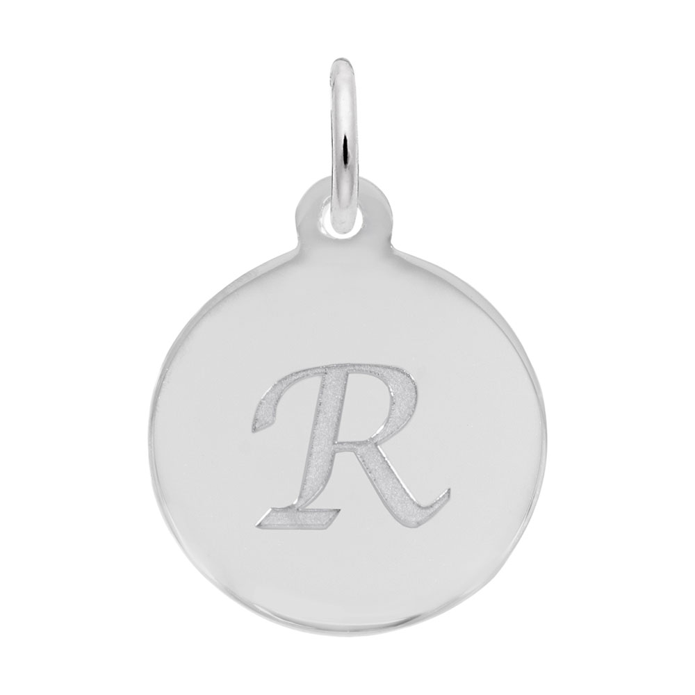 PETITE INITIAL DISC - SCRIPT R Mees Jewelry Chillicothe, OH