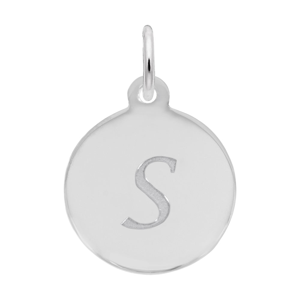 PETITE INITIAL DISC - SCRIPT S Mees Jewelry Chillicothe, OH