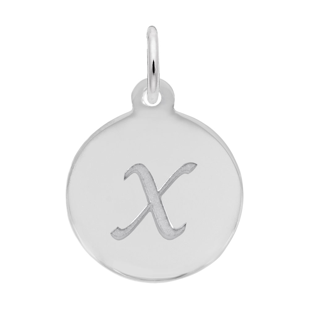 PETITE INITIAL DISC - SCRIPT X Mees Jewelry Chillicothe, OH