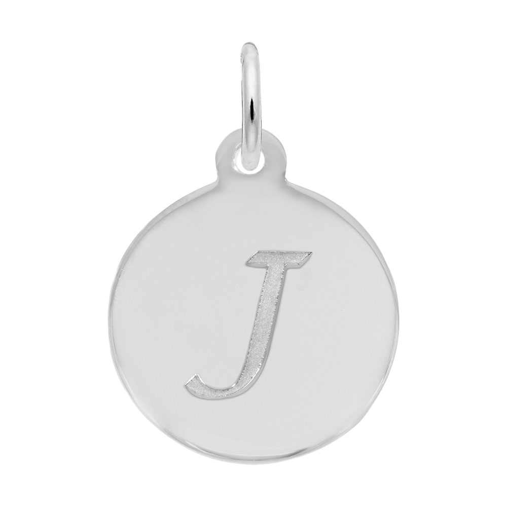 PETITE INITIAL DISC - SCRIPT J Trenton Jewelers Ltd. Trenton, MI