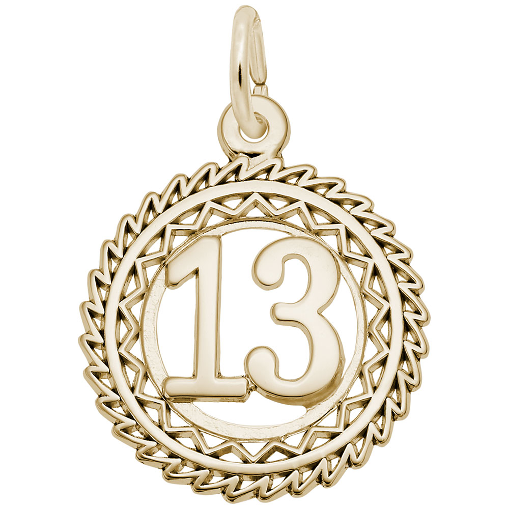 Rembrandt Charms NUMBER 13 10289504013 14KY - Charms | Michael's 