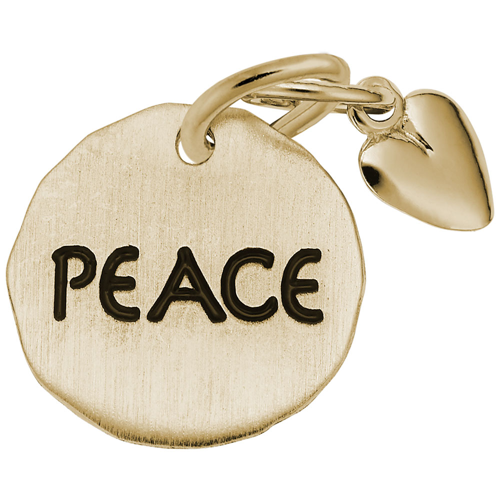PEACE TAG W/HEART Designer Jewelers Westborough, MA
