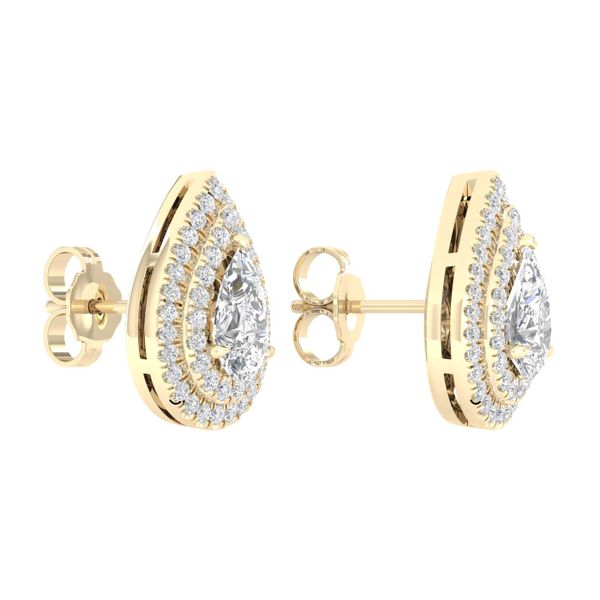 Double Halo Earring (Pear) Image 3 Valentine's Fine Jewelry Dallas, PA