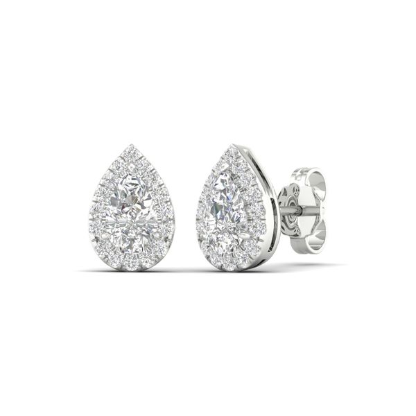 Halo Earrings (Pear) Valentine's Fine Jewelry Dallas, PA