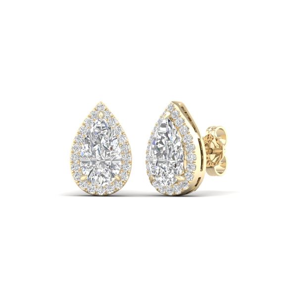 Halo Earrings (Pear) Valentine's Fine Jewelry Dallas, PA