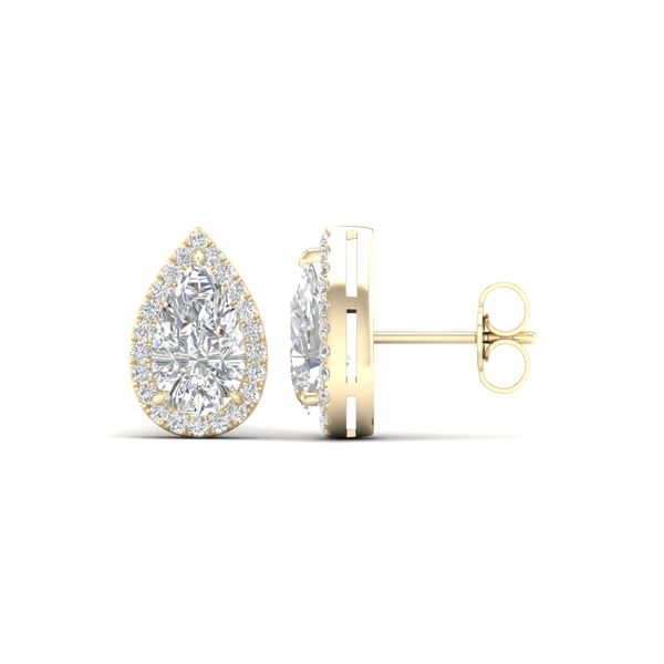 Halo Earrings (Pear) Image 2 Valentine's Fine Jewelry Dallas, PA