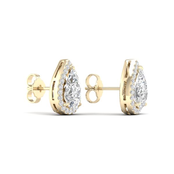 Halo Earrings (Pear) Image 3 Valentine's Fine Jewelry Dallas, PA