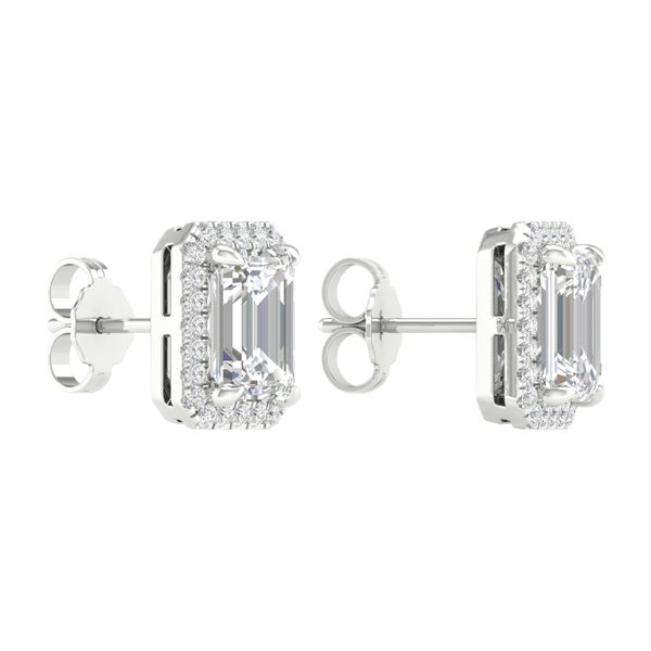 Halo Earring (Emerald) Image 4 Valentine's Fine Jewelry Dallas, PA