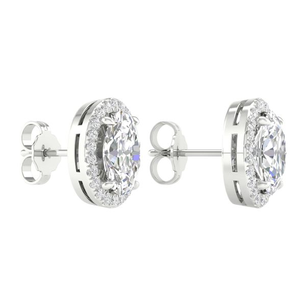 Halo Earring (Oval) Image 4 Valentine's Fine Jewelry Dallas, PA
