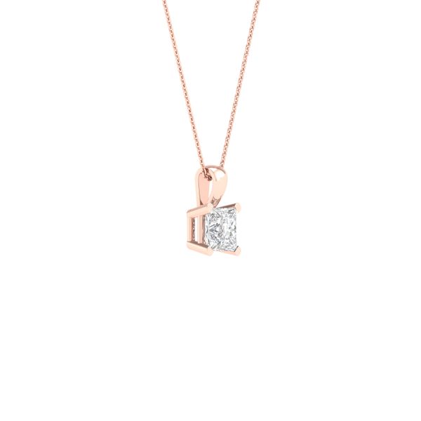 Diamond Solitaire Pendants Princess Image 2 Valentine's Fine Jewelry Dallas, PA