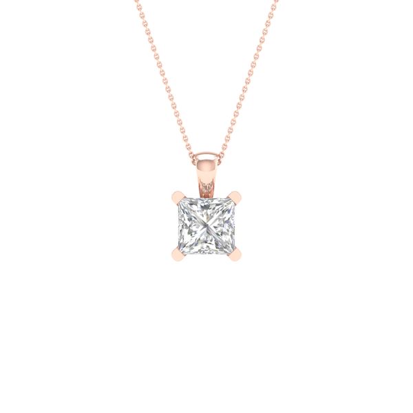 Diamond Solitaire Pendants Princess Valentine's Fine Jewelry Dallas, PA