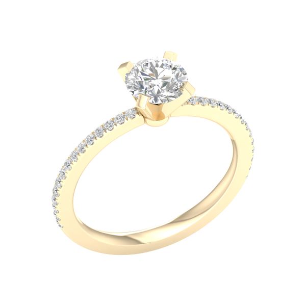 Straight Shank Engagement Ring Image 2 Valentine's Fine Jewelry Dallas, PA