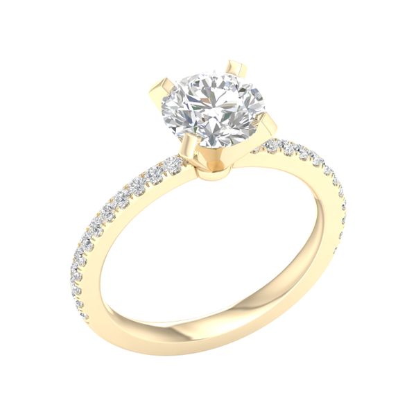 Straight Shank Engagement Ring Image 2 Valentine's Fine Jewelry Dallas, PA