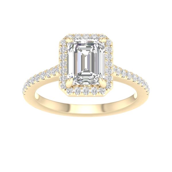 Halo Engagement Ring (Emerald) Valentine's Fine Jewelry Dallas, PA