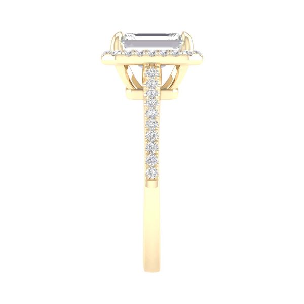 Halo Engagement Ring (Emerald) Image 4 Valentine's Fine Jewelry Dallas, PA