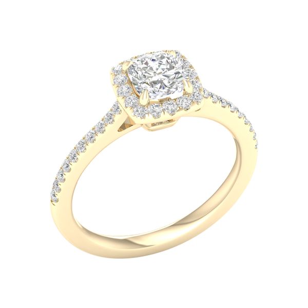 Halo Engagement Ring (Cushion) Image 2 Valentine's Fine Jewelry Dallas, PA