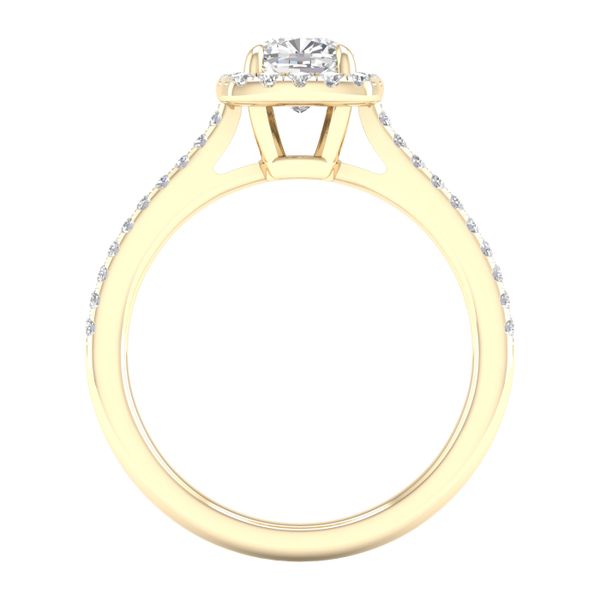 Halo Engagement Ring (Cushion) Image 4 Valentine's Fine Jewelry Dallas, PA