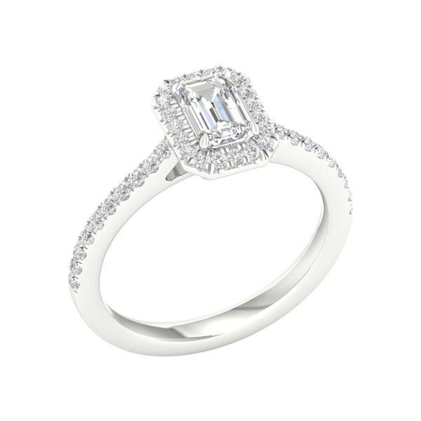 Halo Engagement Ring (Radiant) Image 2 Valentine's Fine Jewelry Dallas, PA