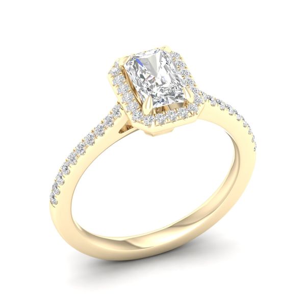 Halo Engagement Ring (Radiant) Image 2 Valentine's Fine Jewelry Dallas, PA