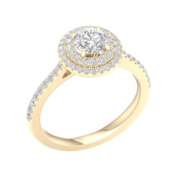 Double Halo Engagement Ring (Round) Image 2 Valentine's Fine Jewelry Dallas, PA