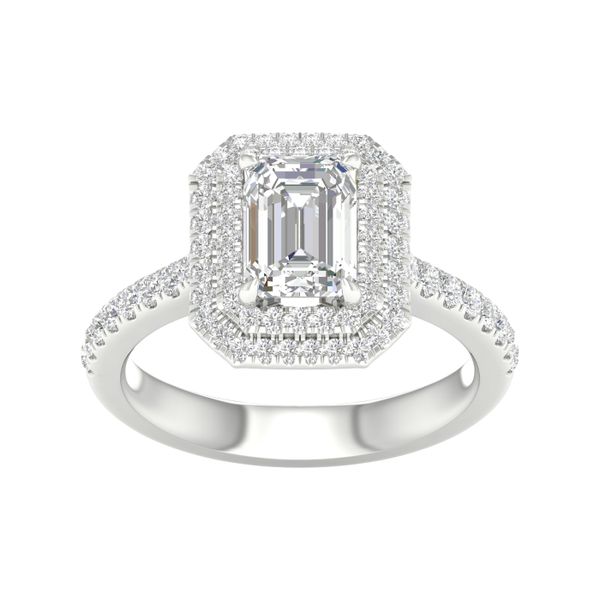 Double Halo Engagement Ring (Emerald) Valentine's Fine Jewelry Dallas, PA