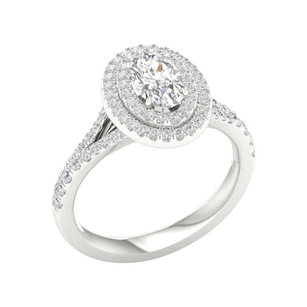 Double Halo Engagement Ring (Cushion) Image 2 Valentine's Fine Jewelry Dallas, PA