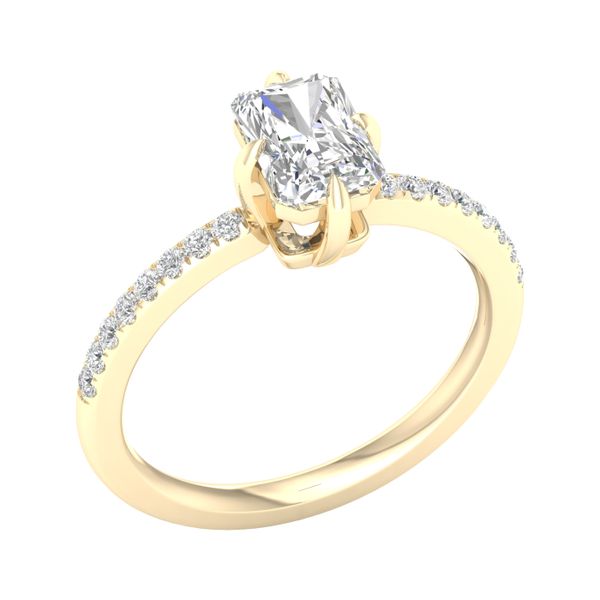 East West Prong Engagement Ring (Radiant) Image 2 Valentine's Fine Jewelry Dallas, PA