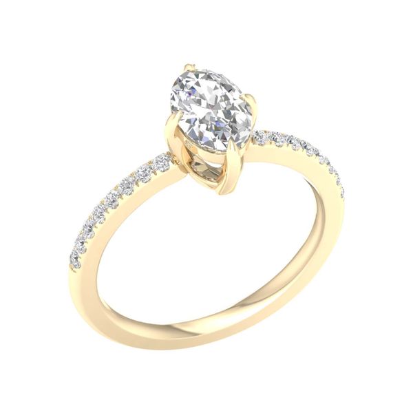 East West Prong Engagement Ring (Oval) Image 2 Valentine's Fine Jewelry Dallas, PA
