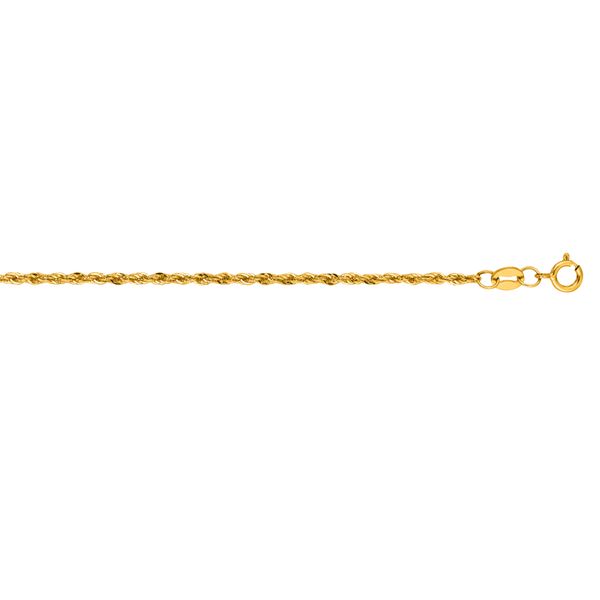 10K Gold 1.5mm Diamond Cut Lite Rope Chain  Young Jewelers Jasper, AL