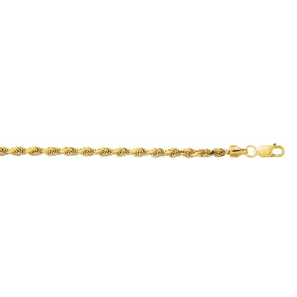 10K Gold 3.2mm Diamond Cut Lite Rope Chain  Washington Diamond Falls Church, VA