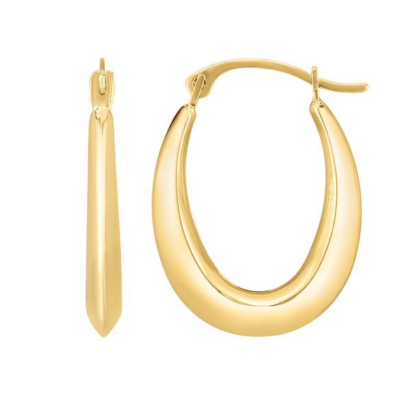 10K Gold Oval Light Weight Hoop Adair Jewelers  Missoula, MT