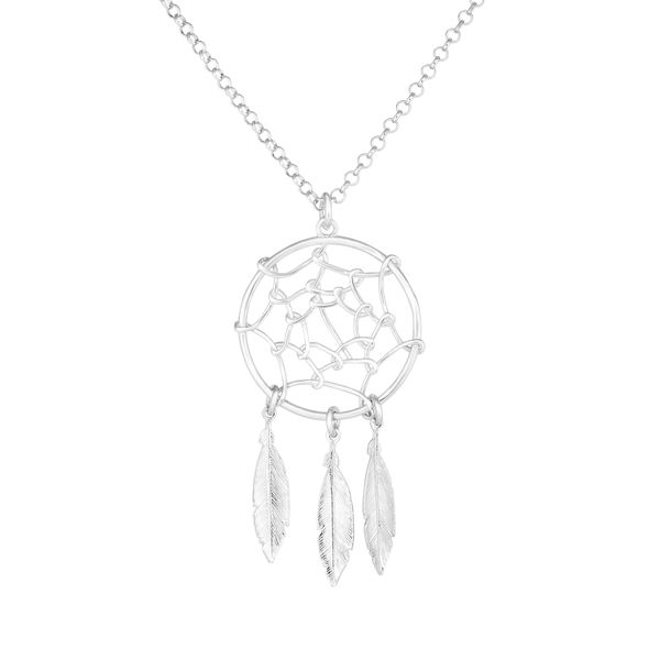 Royal Chain Silver Dream Catcher Necklace Agnck28 17 Graham Jewelers Wayzata Mn