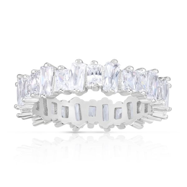 Silver White CZ Scatterd Baguette Ring  Young Jewelers Jasper, AL