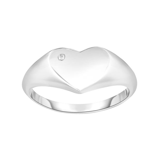 Silver Diamond Accent Heart Ring Young Jewelers Jasper, AL