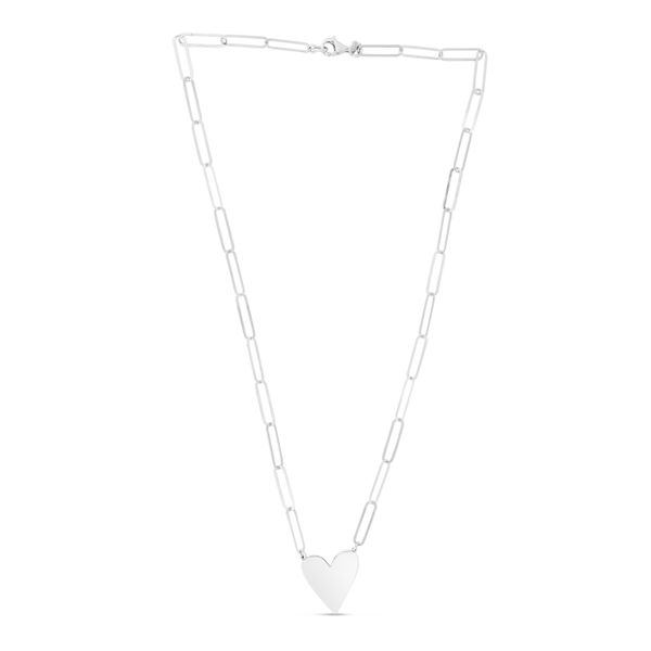 Silver Heart Link Necklace Parris Jewelers Hattiesburg, MS