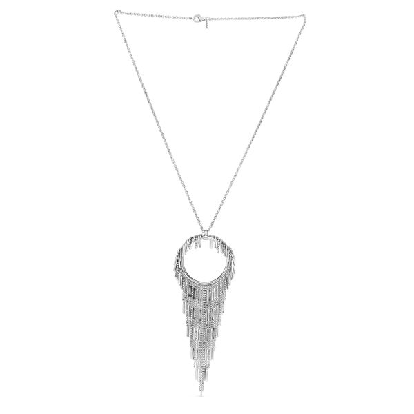 Silver Circle Fringe Necklace Young Jewelers Jasper, AL