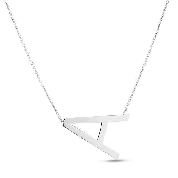 Silver A Letter Necklace Parris Jewelers Hattiesburg, MS