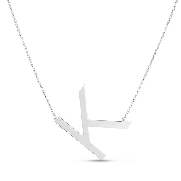 Silver K Letter Necklace Parris Jewelers Hattiesburg, MS