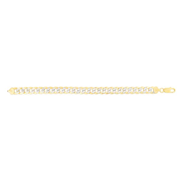 Silver Plated 5.3mm White Pave Comfort Pave Curb Chain  Parris Jewelers Hattiesburg, MS