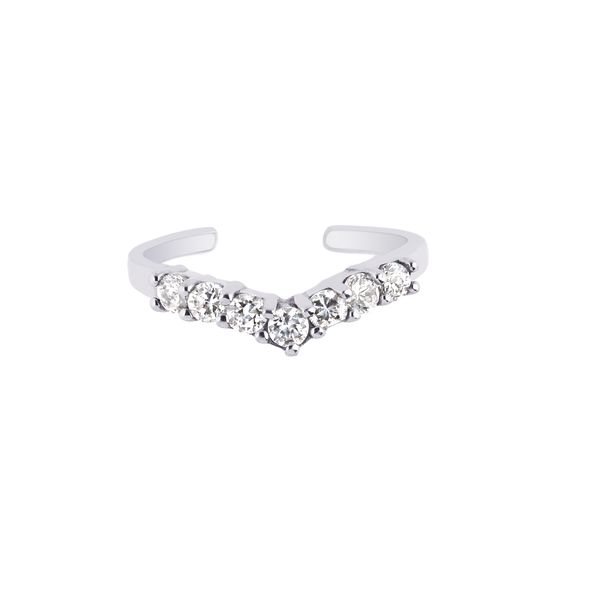 Silver CZ Chevron Toe Ring Carroll / Ochs Jewelers Monroe, MI