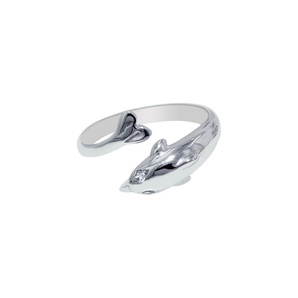 Silver Polished Dolphin Toe Ring Avitabile Fine Jewelers Hanover, MA