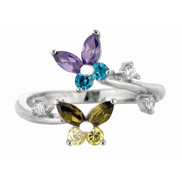 Silver Bypass CZ Flower Toe Ring Carroll / Ochs Jewelers Monroe, MI