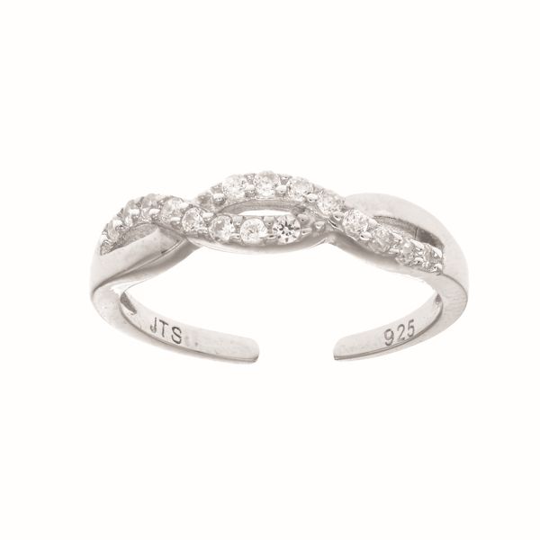 Silver Woven CZ Toe Ring Karen's Jewelers Oak Ridge, TN
