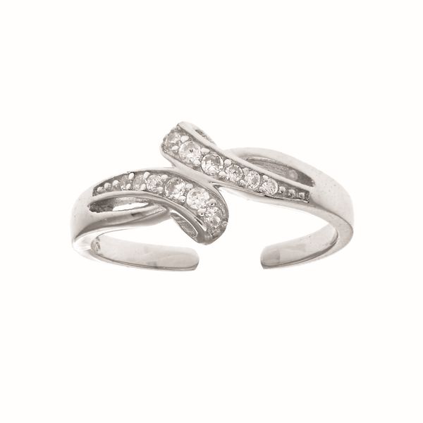 Silver Bypass CZ Toe Ring Nyman Jewelers Inc. Escanaba, MI