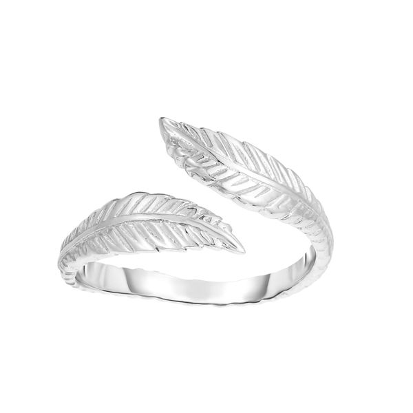 Silver Polished Leaf Bypass Toe Ring Avitabile Fine Jewelers Hanover, MA