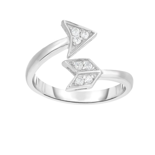 Silver Bypass CZ Arrow Toe Ring Rick's Jewelers California, MD