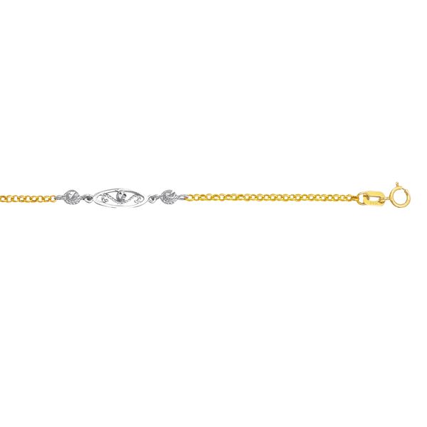 14K Two-tone Gold Anklet Adair Jewelers  Missoula, MT