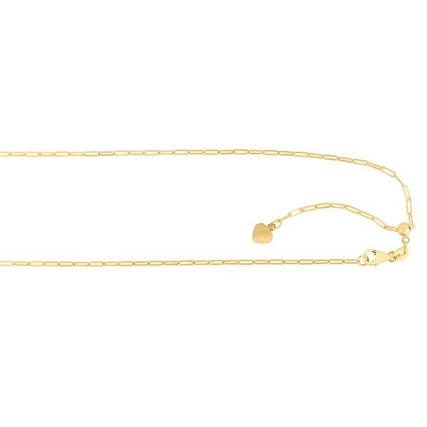 14K Gold 1.5mm Adjustable Paperclip Chain Adair Jewelers  Missoula, MT