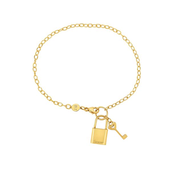 14K Gold Lock & Key (Forever) Bracelet Washington Diamond Falls Church, VA